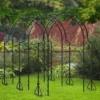 Panacea Lattice Metal Garden Arch Tunnel - Black 8'3 X 5'9 -Zen Gardenia Sales 88799bk panacea lattice metal garden arch tunnel black 8 3 x 5 9 insitu min 1