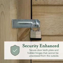 12' X 8' Forest 4Life 25yr Guarantee Overlap Pressure Treated Double Door Apex Wooden Shed (3.61m X 2.61m) -Zen Gardenia Sales 9 4life security enhances lock 23