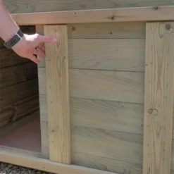 10'1 X 4'6 Forest Hedgerow Wooden Dog Kennel With 6ft Run - Pet House (3.07m X 1.38m) -Zen Gardenia Sales ahdgrun 14