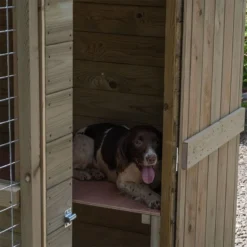 10'1 X 4'6 Forest Hedgerow Wooden Dog Kennel With 6ft Run - Pet House (3.07m X 1.38m) -Zen Gardenia Sales ahdgrun 8