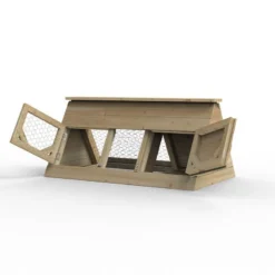 4'5 X 2'6 Forest Hedgerow Wooden Starter Small Chicken Coop (1.34m X 0.77m) -Zen Gardenia Sales ahsstcoop open 07.04.23