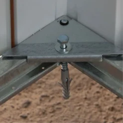 8' X 6'5 Yardmaster Glencoe Metal Shed (2.43m X 1.97m) -Zen Gardenia Sales anchor kit 5 1 1