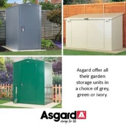 5'2 X 3'7 Asgard Flexistore 1511 Metal Shed (1.58m X 1.1m) 25 5'2 X 3'7 Asgard Flexistore 1511 Metal Shed (1.58m X 1.1m) -Zen Gardenia Sales asgard colour swatch carousel image min 1 19