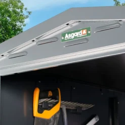 3'6 X 7'4 Asgard Sentry Slimline Metal Shed (1.06m X 2.23m) 19 3'6 X 7'4 Asgard Sentry Slimline Metal Shed (1.06m X 2.23m) -Zen Gardenia Sales asgen 3x7 asgard sentry slimline metal shed close up3 min 2
