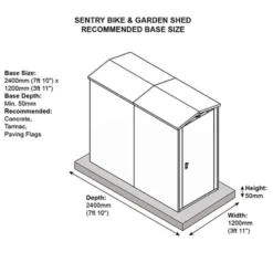 3'6 X 7'4 Asgard Sentry Slimline Metal Shed (1.06m X 2.23m) 17 3'6 X 7'4 Asgard Sentry Slimline Metal Shed (1.06m X 2.23m) -Zen Gardenia Sales asgen 3x7 asgard sentry slimline metal shed drawing3 min 2