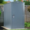 3'6 X 7'4 Asgard Sentry Slimline Metal Shed (1.06m X 2.23m) -Zen Gardenia Sales asgen 3x7 asgard sentry slimline metal shed insitu1 min 3
