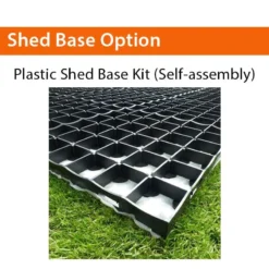 8'3 X 4' Mercia Shiplap Pent Wooden Garden Shed (2.51m X 1.21m) -Zen Gardenia Sales base option plastic base 9 3