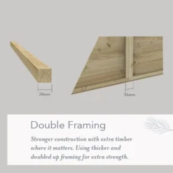 10' X 6' Forest Beckwood 25yr Guarantee Shiplap Pressure Treated Double Door Apex Wooden Shed (3.01m X 1.99m) -Zen Gardenia Sales beckwood double framing usp 10