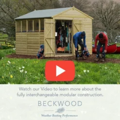 10' X 10' Forest Beckwood 25yr Guarantee Shiplap Pressure Treated Double Door Apex Wooden Shed (3.21m X 3.01m) -Zen Gardenia Sales beckwood interchangeable video thumbnail 800x800 1