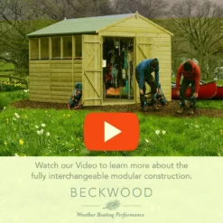 8' X 6' Forest Beckwood 25yr Guarantee Shiplap Pressure Treated Windowless Double Door Reverse Apex Wooden Shed (2.42m X 1.99m) -Zen Gardenia Sales beckwood interchangeable video thumbnail 800x800 42