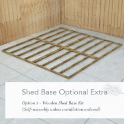 10' X 10' Forest Beckwood 25yr Guarantee Shiplap Pressure Treated Windowless Double Door Reverse Apex Wooden Shed (3.21m X 3.01m) -Zen Gardenia Sales beckwood wooden shed base 10x10 image 1