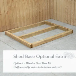 4' X 3' Forest Beckwood 25yr Guarantee Shiplap Pressure Treated Windowless Apex Wooden Shed (1.34m X 1m) -Zen Gardenia Sales beckwood wooden shed base 4x3 image 1