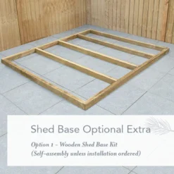 7' X 7' Forest Beckwood 25yr Guarantee Shiplap Pressure Treated Double Door Reverse Apex Wooden Shed (2.28m X 2.12m) -Zen Gardenia Sales beckwood wooden shed base 7x7 image 2