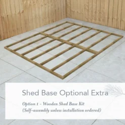 12' X 8' Forest Beckwood 25yr Guarantee Shiplap Pressure Treated Windowless Double Door Apex Wooden Shed (3.6m X 2.61m) -Zen Gardenia Sales beckwood wooden shed base 8x10 image 5