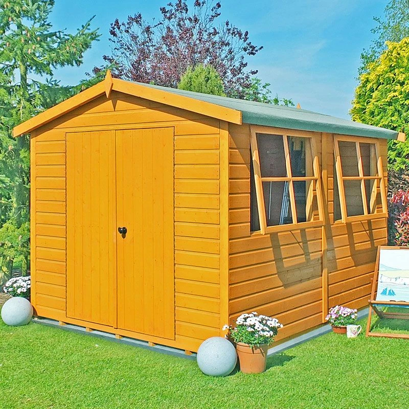 12' X 10' Shire Bison Heavy Duty Double Door Wooden Workshop (3.59m X 3.16m) 4 12' X 10' Shire Bison Heavy Duty Double Door Wooden Workshop (3.59m X 3.16m) - Image 2