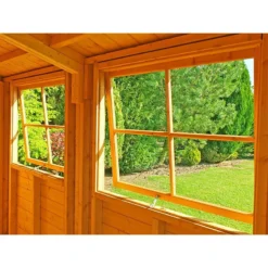 20' X 10' Shire Bison Heavy Duty Double Door Wooden Workshop (6.11m X 3.16m) -Zen Gardenia Sales biso2010dsl 1aa bison 20x10 windows