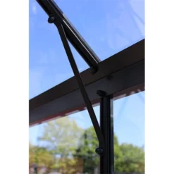 4' X 6' Halls Cotswold Birdlip Small Greenhouse In Black With Toughened Glass (1.47m X 1.94m) -Zen Gardenia Sales black bracing1 min 1