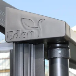 6' X 8' Halls Cotswold Burford Small Greenhouse In Black With Toughened Glass (1.94m X 2.56m) 23 6' X 8' Halls Cotswold Burford Small Greenhouse In Black With Toughened Glass (1.94m X 2.56m) -Zen Gardenia Sales black gutter detail min 5