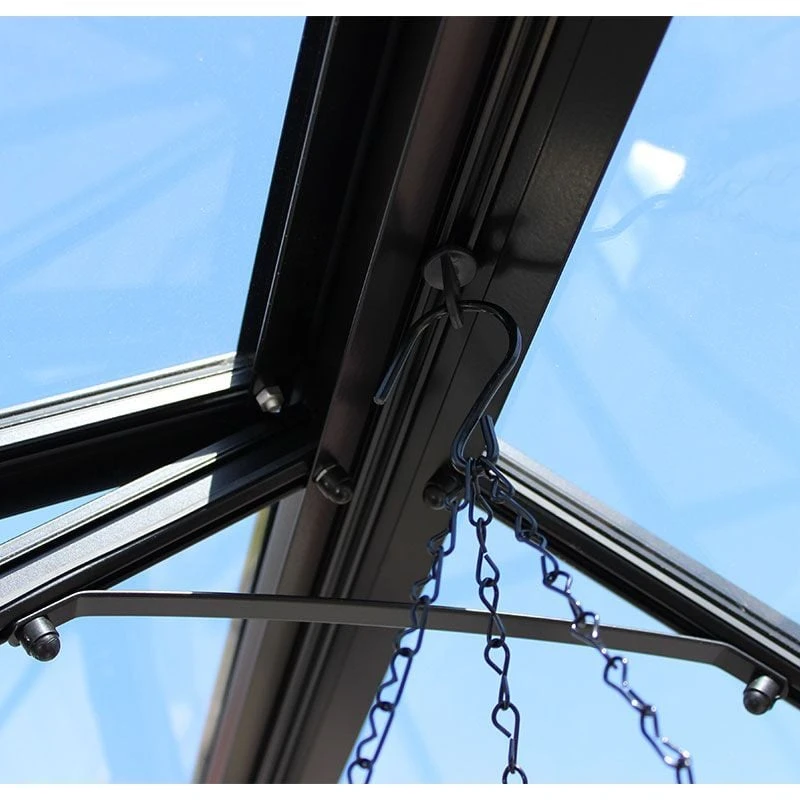 4' X 8' Halls Cotswold Birdlip Small Greenhouse In Black With Toughened Glass (1.47m X 2.56m) 11 4' X 8' Halls Cotswold Birdlip Small Greenhouse In Black With Toughened Glass (1.47m X 2.56m) - Image 9