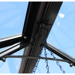 6' X 8' Halls Cotswold Burford Small Greenhouse In Black With Toughened Glass (1.94m X 2.56m) 22 6' X 8' Halls Cotswold Burford Small Greenhouse In Black With Toughened Glass (1.94m X 2.56m) -Zen Gardenia Sales black ridge min 5
