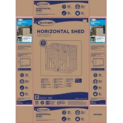 4'5 X 2'8 Suncast Kensington Plastic Garden Storage Shed (1.35m X 0.83m) 13 4'5 X 2'8 Suncast Kensington Plastic Garden Storage Shed (1.35m X 0.83m) -Zen Gardenia Sales bms3400 4 5 x 2 8 suncast kensington plastic shed close up2 min