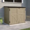 4'5 X 2'8 Suncast Kensington Plastic Garden Storage Shed (1.35m X 0.83m) -Zen Gardenia Sales bms3400 4 5 x 2 8 suncast kensington plastic shed insitu1 min 1