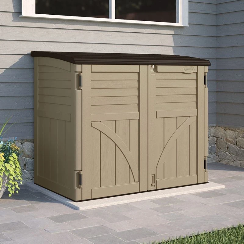 4'5 X 2'8 Suncast Kensington Plastic Garden Storage Shed (1.35m X 0.83m) 3 4'5 X 2'8 Suncast Kensington Plastic Garden Storage Shed (1.35m X 0.83m)