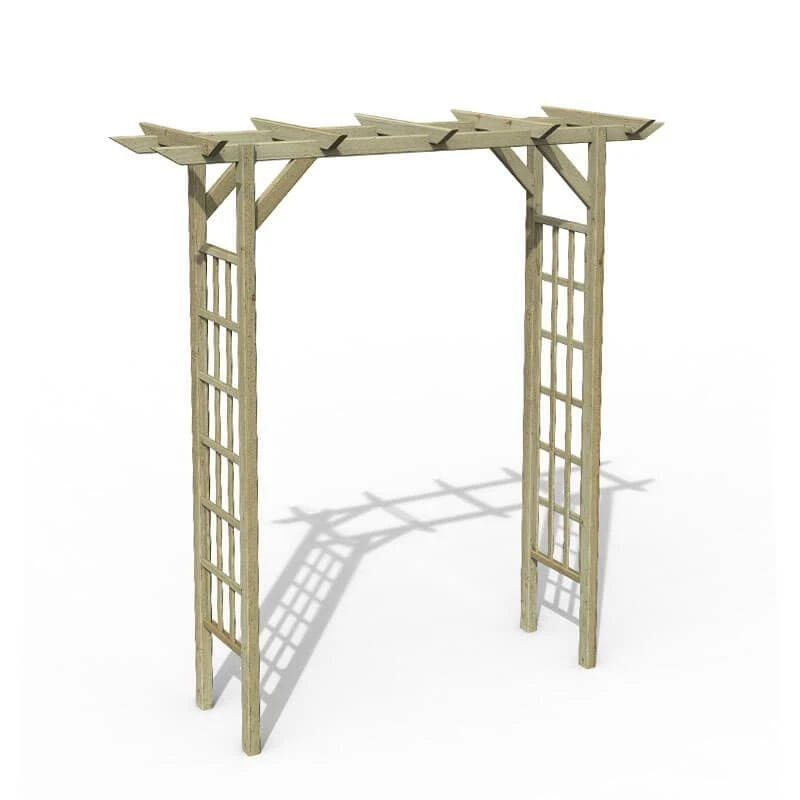 Forest Classic Flat Top Wooden Garden Pergola Arch 6'11 X 2'4 5 Forest Classic Flat Top Wooden Garden Pergola Arch 6'11 X 2'4 - Image 3