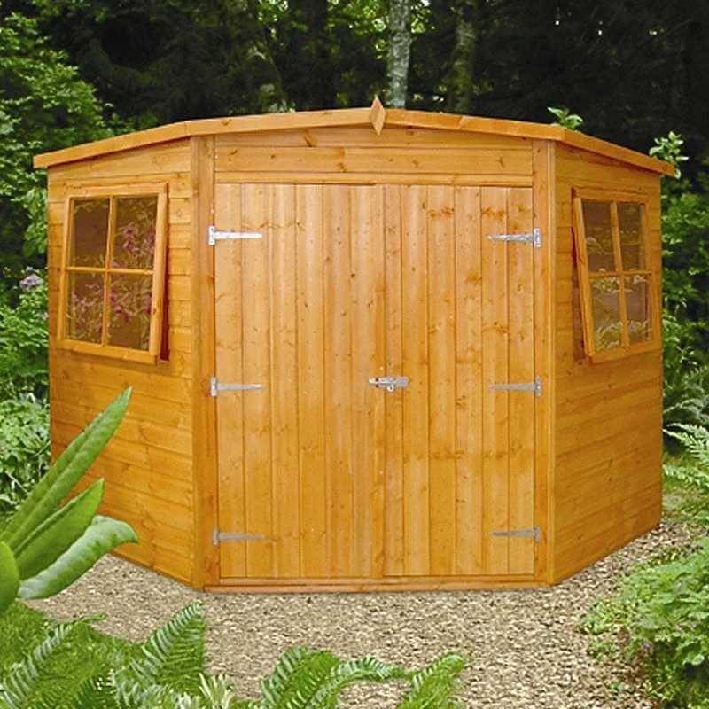 7' X 7' Shire Shiplap Wooden Corner Garden Shed (2.16m X 2.16m) 3 7' X 7' Shire Shiplap Wooden Corner Garden Shed (2.16m X 2.16m)