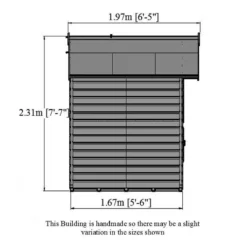 5'3 X 5'6 Shire Croft Childrens/ Kids Wooden Garden Playhouse -Zen Gardenia Sales croft line diagram01