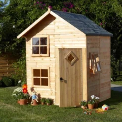 5'3 X 5'6 Shire Croft Childrens/ Kids Wooden Garden Playhouse -Zen Gardenia Sales croft new