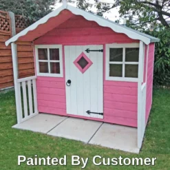 6' X 5'6 Shire Cubby Childrens/ Kids Wooden Garden Playhouse -Zen Gardenia Sales cubby with large text