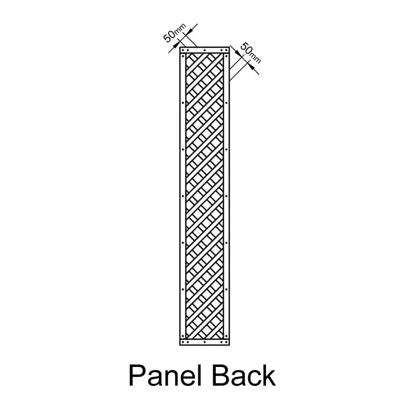 Forest 6' X 1' Diamond Lattice Trellis Fence Topper (1.83m X 0.3m) 6 Forest 6' X 1' Diamond Lattice Trellis Fence Topper (1.83m X 0.3m) - Image 4
