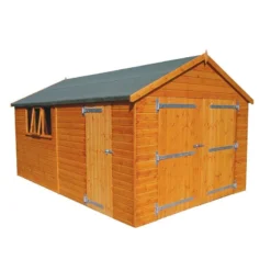 18' X 10' Traditional Deluxe Shiplap Wooden Garage / Workshop Shed (5.5m X 3.05m) -Zen Gardenia Sales deluxe wooden garages render min 7
