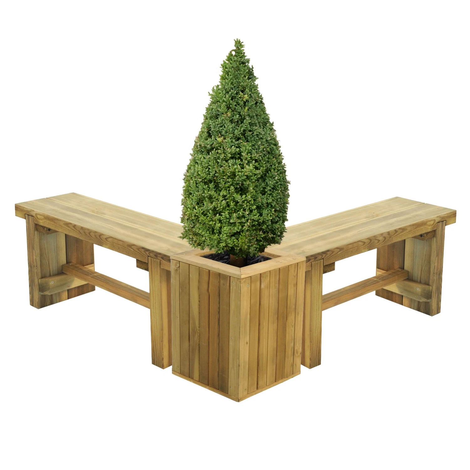 Forest Double Sleeper Wooden Garden Bench 6'x1' (1.8x0.35m) 7 Forest Double Sleeper Wooden Garden Bench 6'x1' (1.8x0.35m) - Image 5