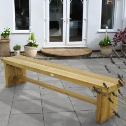 Forest Double Sleeper Wooden Garden Bench 6'x1' (1.8x0.35m) 17 Forest Double Sleeper Wooden Garden Bench 6'x1' (1.8x0.35m) -Zen Gardenia Sales dsben18hd 1