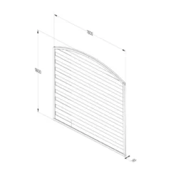 Forest 6' X 6' Pressure Treated Decorative Domed Top Fence Panel (1.8m X 1.8m) 9 Forest 6' X 6' Pressure Treated Decorative Domed Top Fence Panel (1.8m X 1.8m) -Zen Gardenia Sales dtp18 4