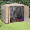 8' X 5'3" Saffron Plastic Vinyl Apex Shed (Includes Foundation Kit And Skylight) (2.39m X 1.6m) 2 8' X 5'3" Saffron Plastic Vinyl Apex Shed (Includes Foundation Kit And Skylight) (2.39m X 1.6m) -Zen Gardenia Sales duramate main 1