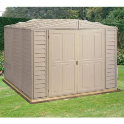 8' X 5'3" Saffron Plastic Vinyl Apex Shed (Includes Foundation Kit And Skylight) (2.39m X 1.6m) 11 8' X 5'3" Saffron Plastic Vinyl Apex Shed (Includes Foundation Kit And Skylight) (2.39m X 1.6m) -Zen Gardenia Sales duramate86 01 1