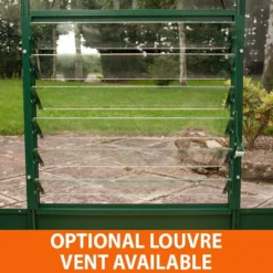 4' X 4' Halls Cotswold Birdlip Small Greenhouse In Green With Toughened Glass (1.47m X 1.32m) -Zen Gardenia Sales eden louvre green upgrade min