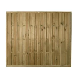 Forest 6' X 6' Europa Plain Pressure Treated Decorative Fence Panel (1.8m X 1.8m) 18 Forest 6' X 6' Europa Plain Pressure Treated Decorative Fence Panel (1.8m X 1.8m) -Zen Gardenia Sales egvfp6 pressure treated vertical hit miss cutout1 min