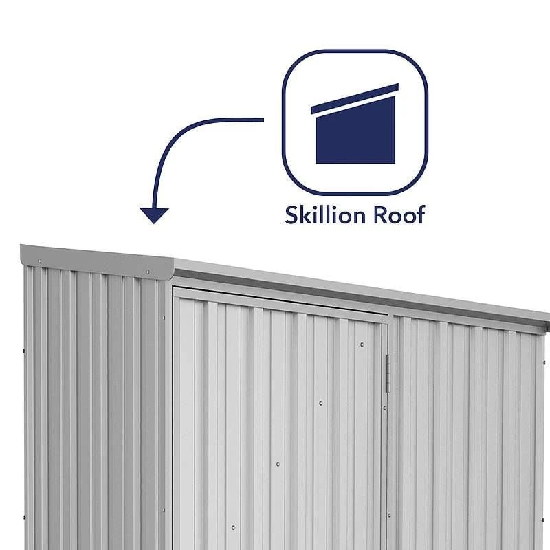 5' X 2'7 Absco Space Saver Pent Metal Shed - Zinc (1.52m X 0.79m) 8 5' X 2'7 Absco Space Saver Pent Metal Shed - Zinc (1.52m X 0.79m) - Image 6