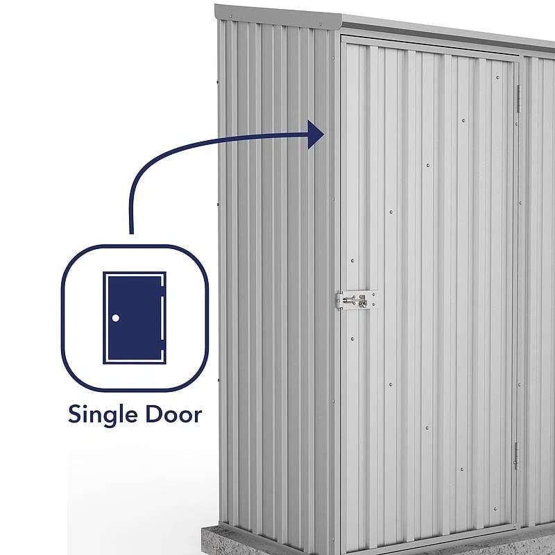 5' X 2'7 Absco Space Saver Pent Metal Shed - Zinc (1.52m X 0.79m) 9 5' X 2'7 Absco Space Saver Pent Metal Shed - Zinc (1.52m X 0.79m) - Image 7