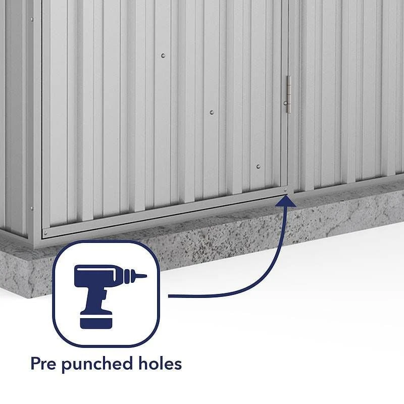 5' X 2'7 Absco Space Saver Pent Metal Shed - Zinc (1.52m X 0.79m) 10 5' X 2'7 Absco Space Saver Pent Metal Shed - Zinc (1.52m X 0.79m) - Image 8