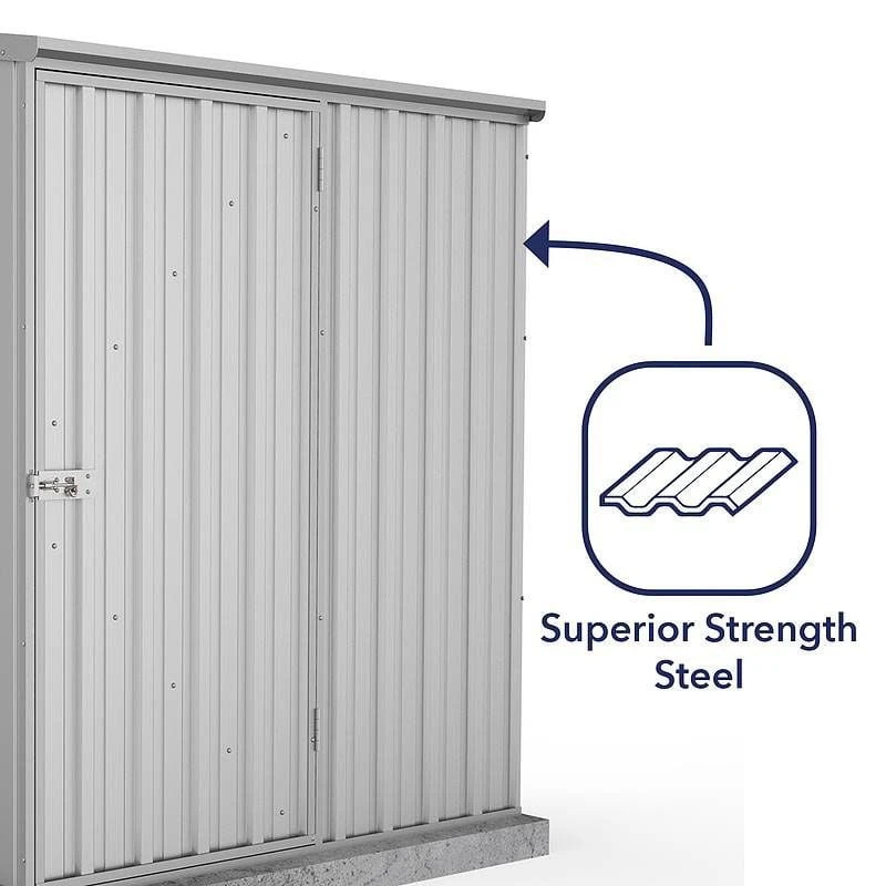 5' X 2'7 Absco Space Saver Pent Metal Shed - Zinc (1.52m X 0.79m) 11 5' X 2'7 Absco Space Saver Pent Metal Shed - Zinc (1.52m X 0.79m) - Image 9
