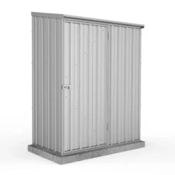 5' X 2'7 Absco Space Saver Pent Metal Shed - Zinc (1.52m X 0.79m)