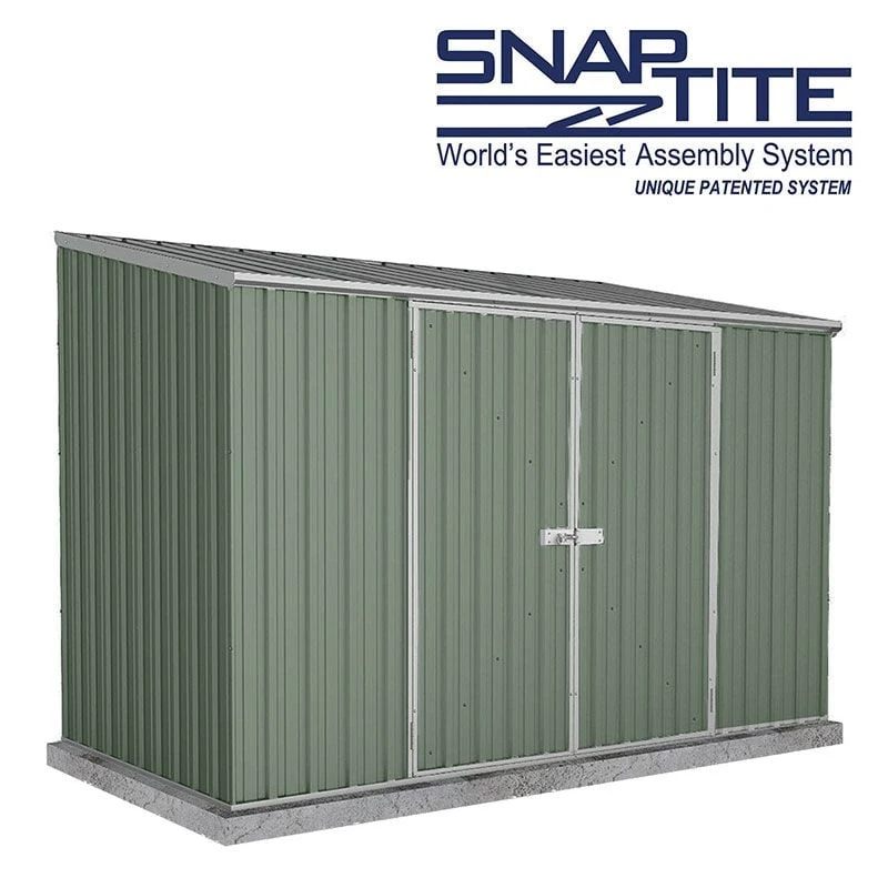 9'10 X 5' Absco Space Saver Pent Double Door Metal Shed - Pale Eucalyptus (3m X 1.52m) 8 9'10 X 5' Absco Space Saver Pent Double Door Metal Shed - Pale Eucalyptus (3m X 1.52m) - Image 6
