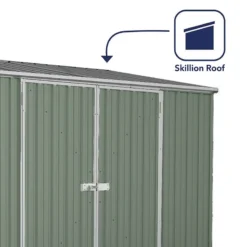 9'10 X 5' Absco Space Saver Pent Double Door Metal Shed - Pale Eucalyptus (3m X 1.52m) 17 9'10 X 5' Absco Space Saver Pent Double Door Metal Shed - Pale Eucalyptus (3m X 1.52m) -Zen Gardenia Sales esdxl20met010bun 3 min