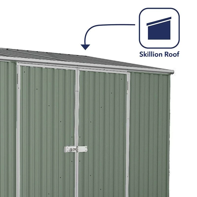 9'10 X 5' Absco Space Saver Pent Double Door Metal Shed - Pale Eucalyptus (3m X 1.52m) 9 9'10 X 5' Absco Space Saver Pent Double Door Metal Shed - Pale Eucalyptus (3m X 1.52m) - Image 7