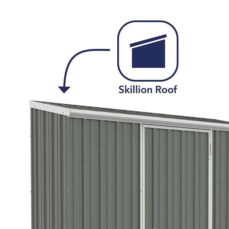 7'5 X 2'7 Absco Space Saver Pent Metal Shed - Grey (2.26m X 0.79m) 6 7'5 X 2'7 Absco Space Saver Pent Metal Shed - Grey (2.26m X 0.79m) - Image 4